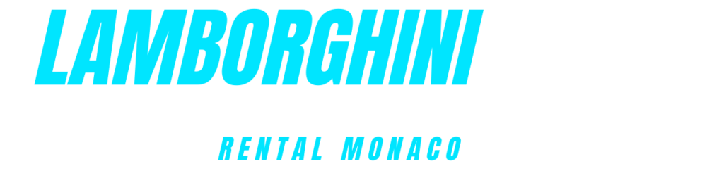 Lamborghini Rental Monaco logo blue on white transparent