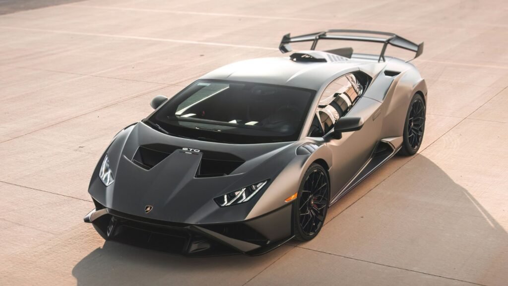 Grey Lamborghini Huracan STO rental Monaco - Models Page - Lamborghini Rental Monaco